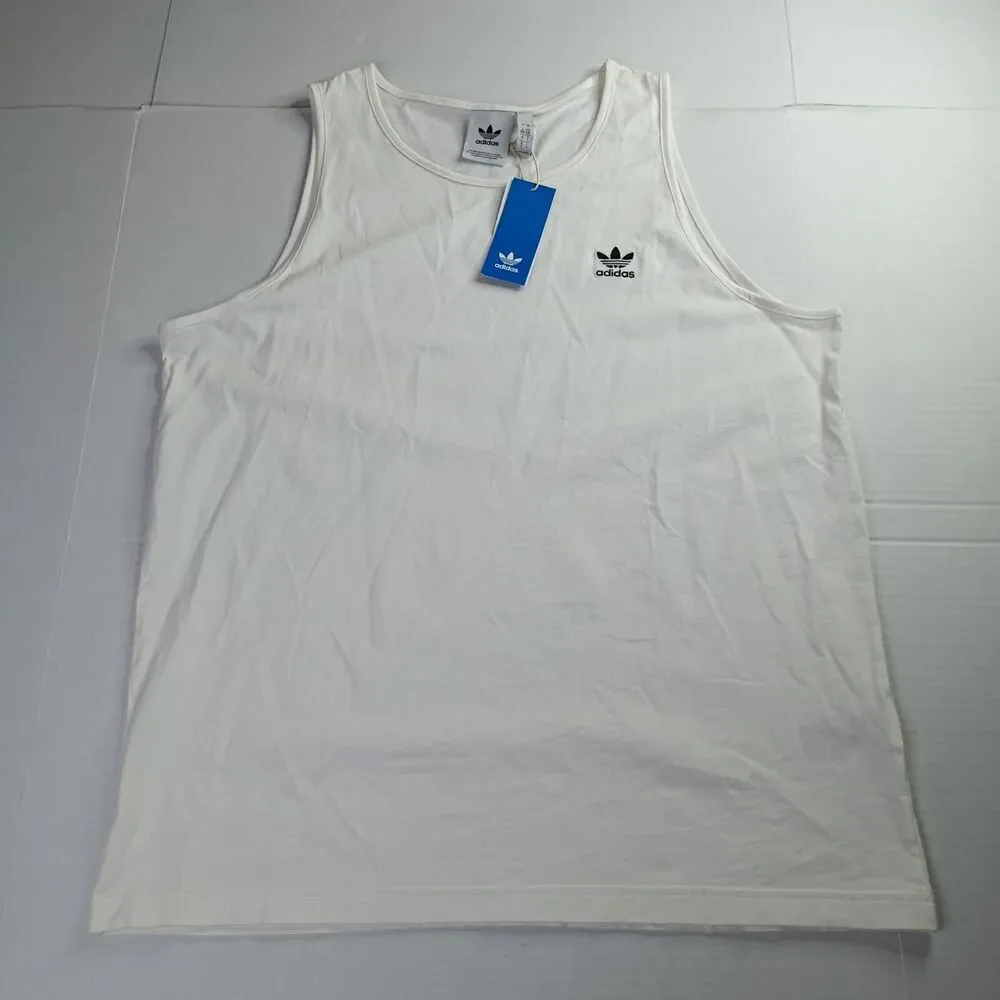 Adidas Originals Essentials Tank Top Men’s L‎ White Athletic Sleeveless Shirt